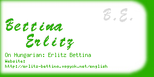 bettina erlitz business card
